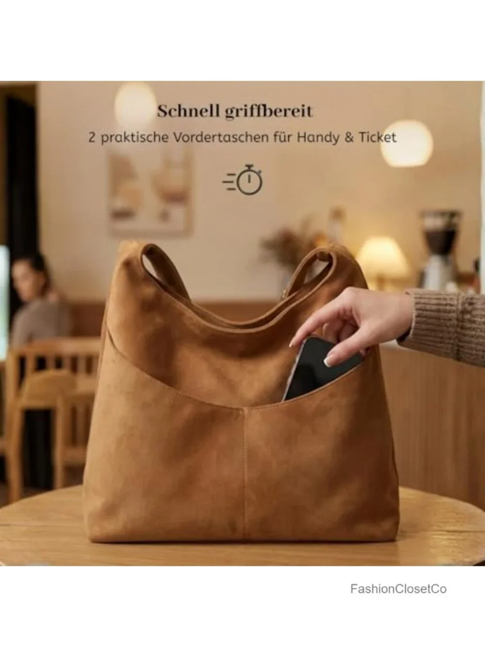 Large Slouchy Vegan Leather Hobo Bag with Adjustable Crossbody Strap, Spacious